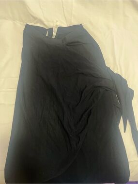 Babaton Black Maxi Wrap Skirt